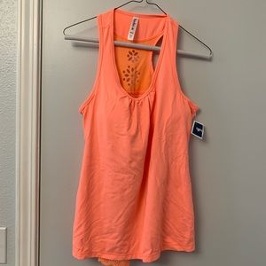 NWT orange racerback workout tank M